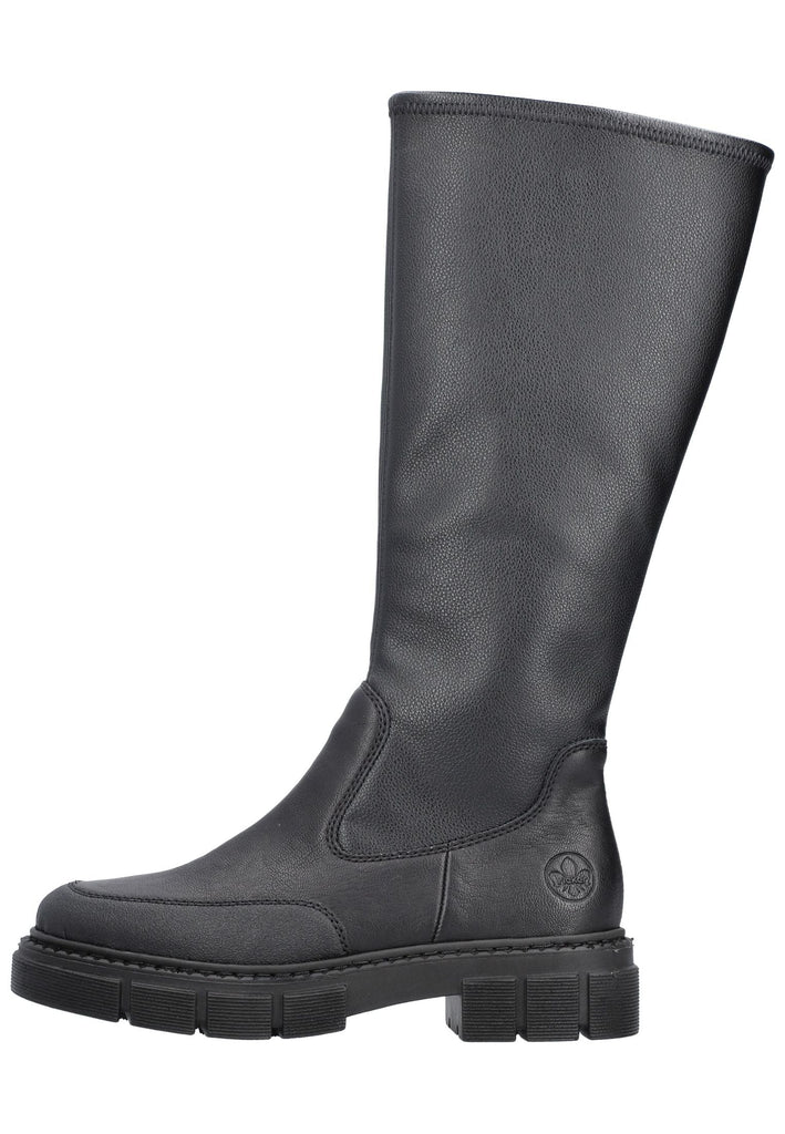 Rieker Stiefel Lederimitat/Textil Schwarz - surf4shoes