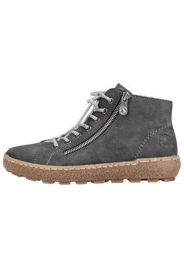 Rieker Sneaker Lederimitat Anthrazit - surf4shoes