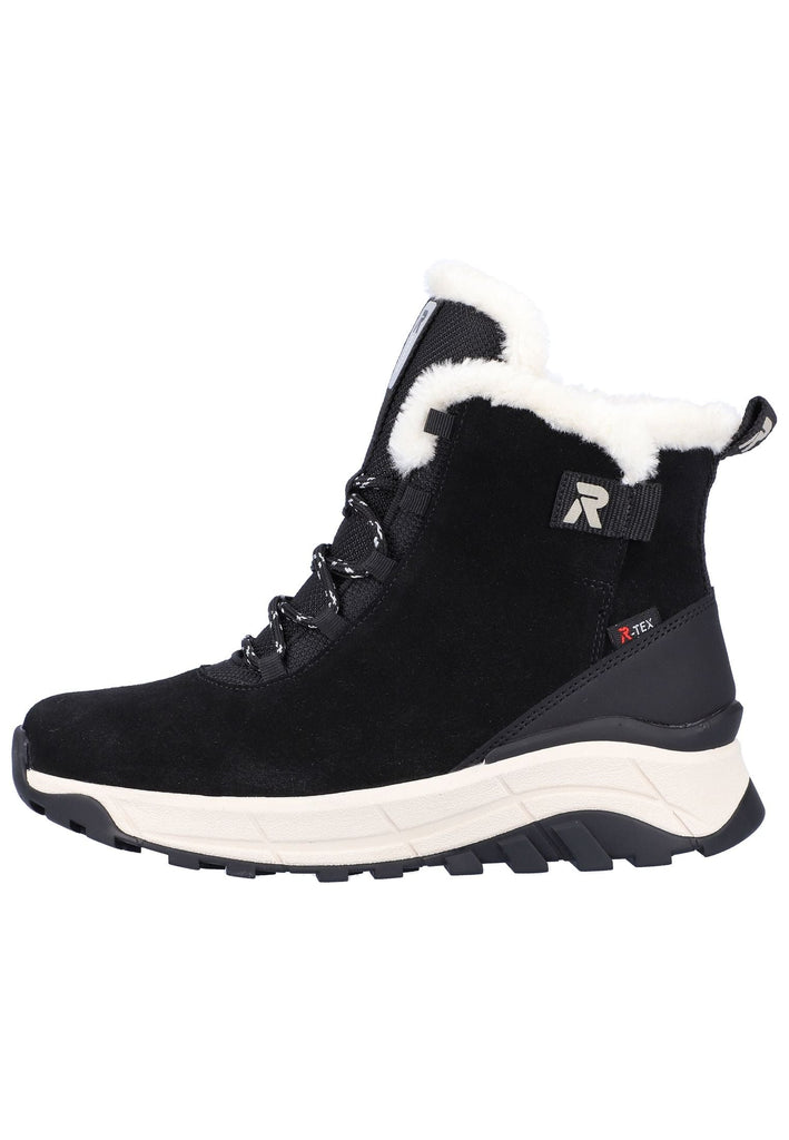 Rieker Stiefelette Leder/Textil Schwarz - surf4shoes