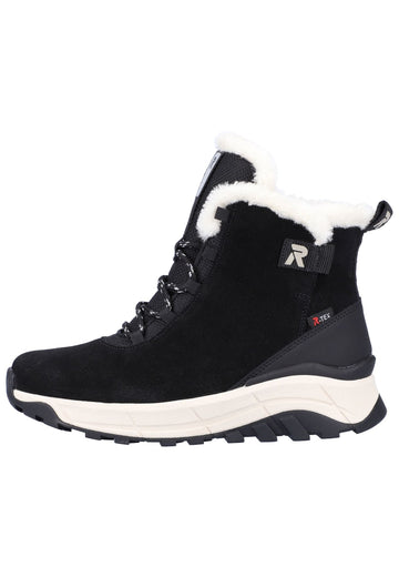Rieker Stiefelette Leder/Textil Schwarz - surf4shoes