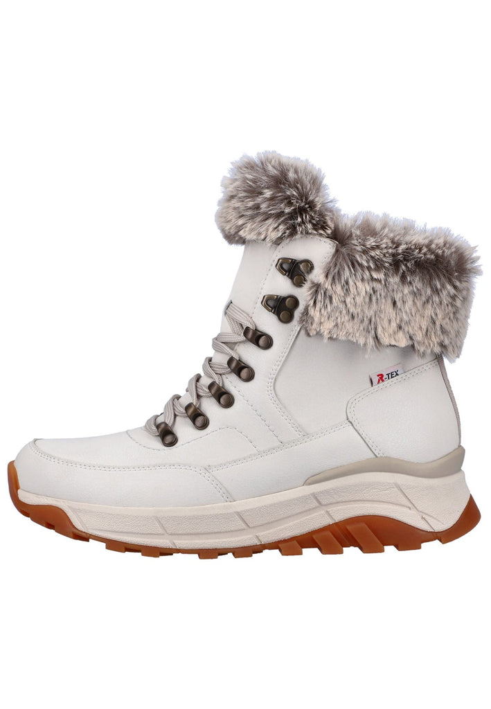 Rieker Stiefelette Leder/Textil Weiß Warmfutter - surf4shoes