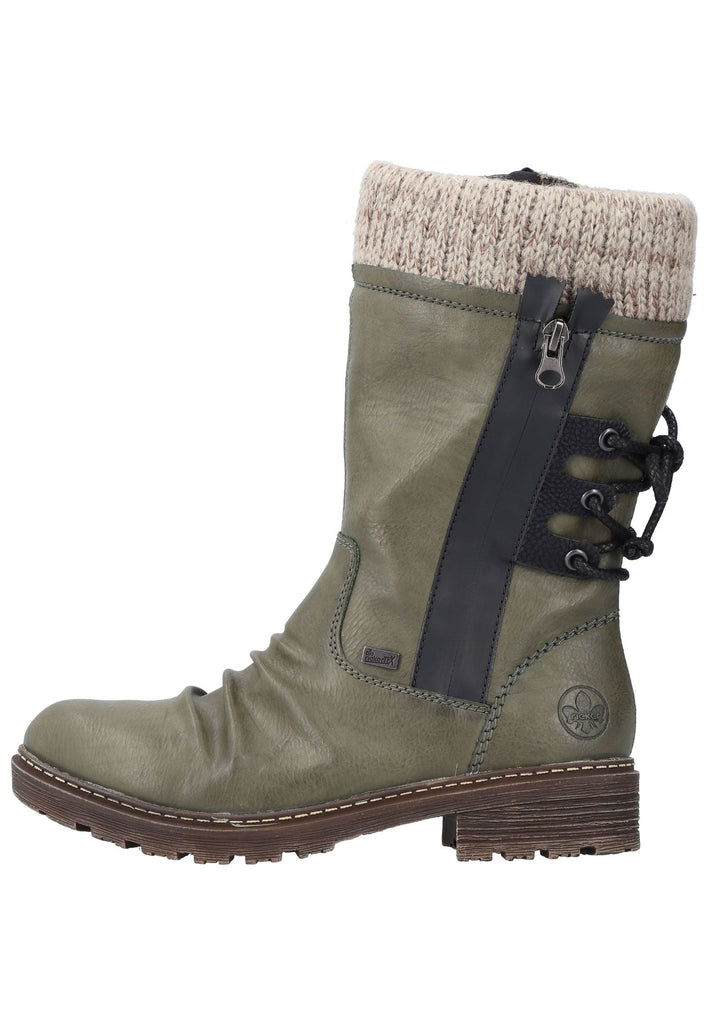 Rieker Stiefelette Lederimitat/Textil Forest - surf4shoes