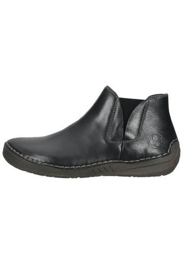 Rieker Stiefelette Leder Schwarz Warmfutter - surf4shoes