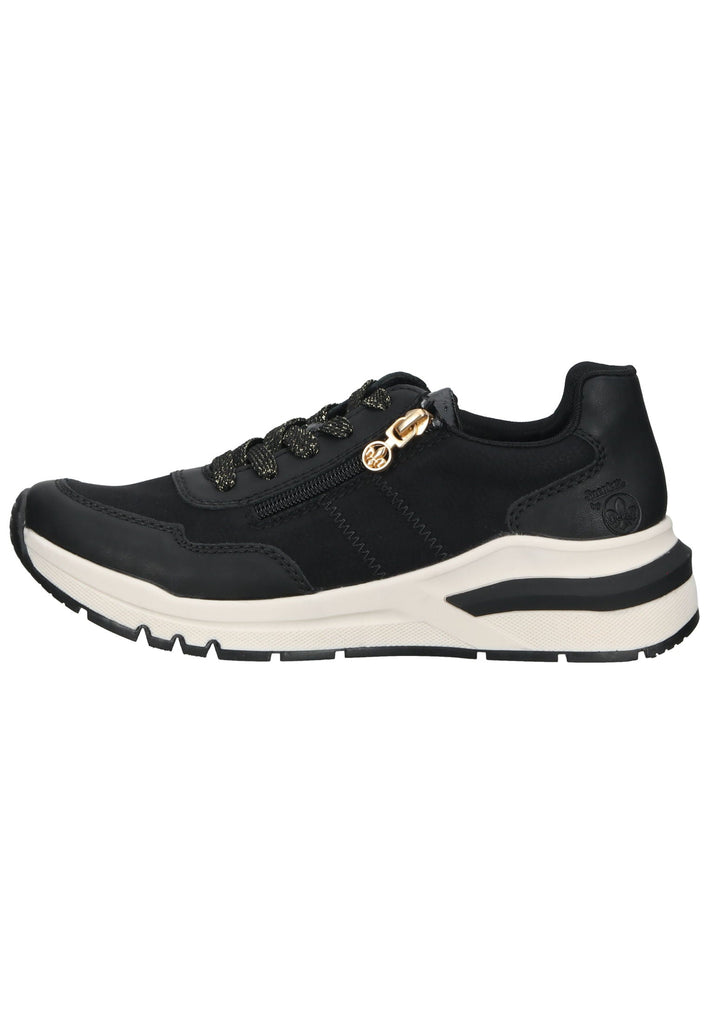 Rieker Sneaker Lederimitat Schwarz - surf4shoes