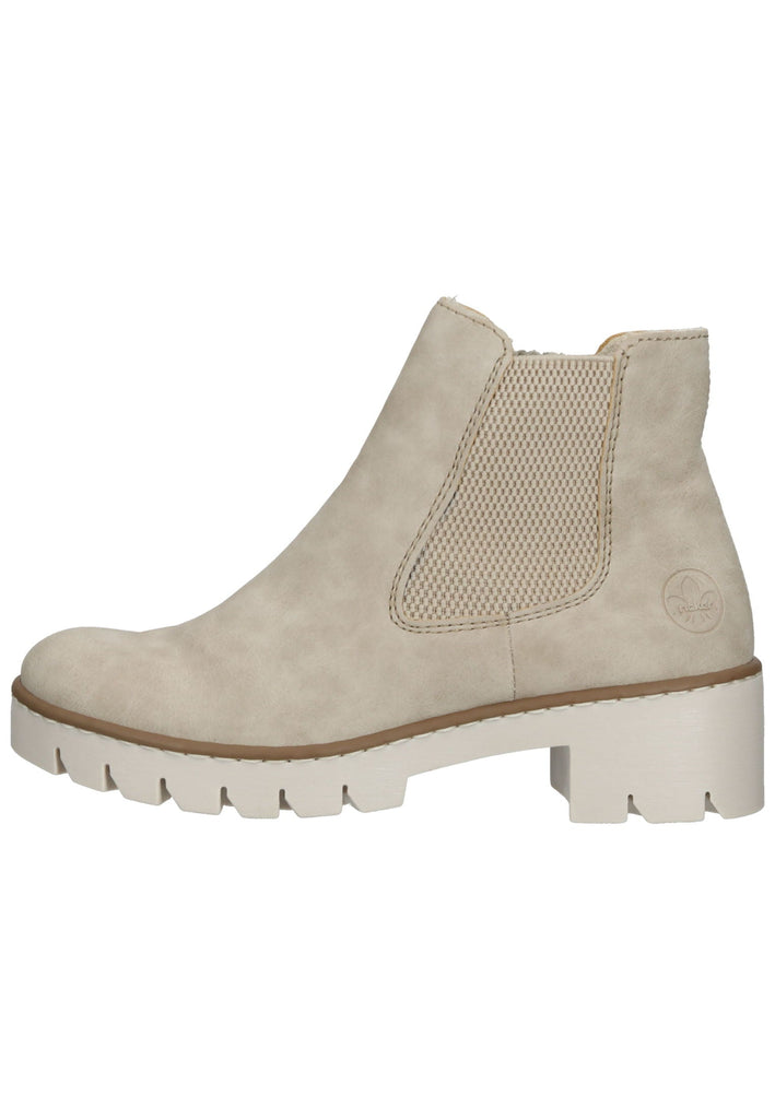 Rieker Stiefelette Lederimitat/Textil Beige Warmfutter - surf4shoes