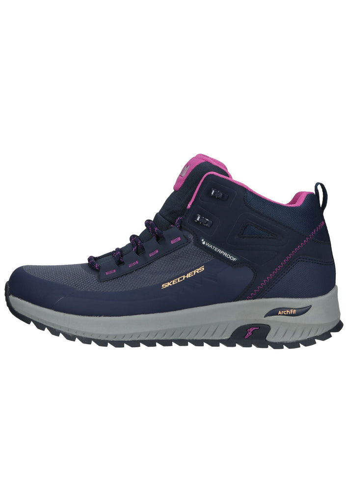 Skechers Wanderschuhe Leder Blau/Rot - surf4shoes