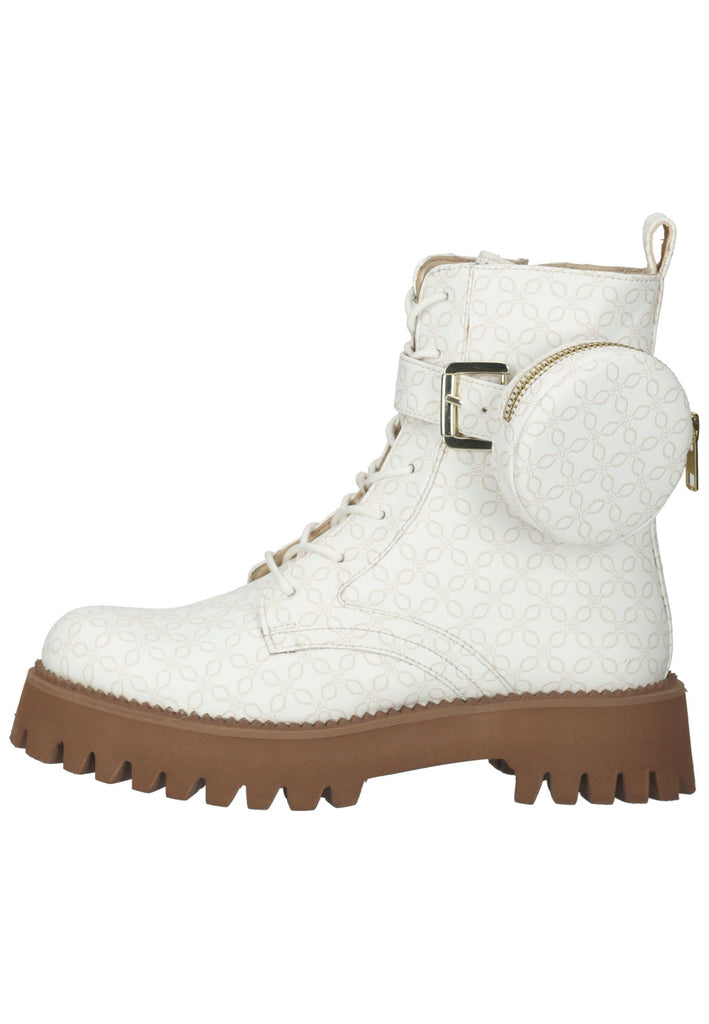 ara Stiefelette Lederimitat Weiß/Braun - surf4shoes