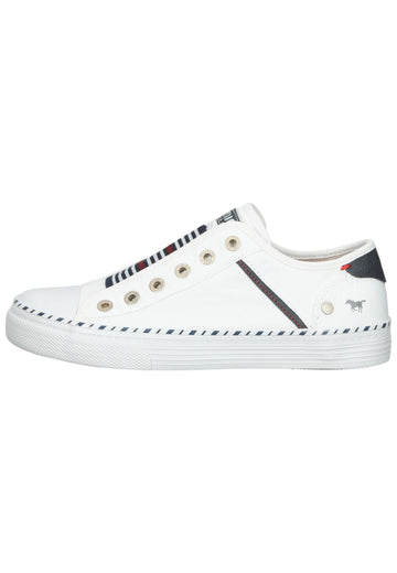 Mustang Sneaker Textil Weiß/Blau - surf4shoes