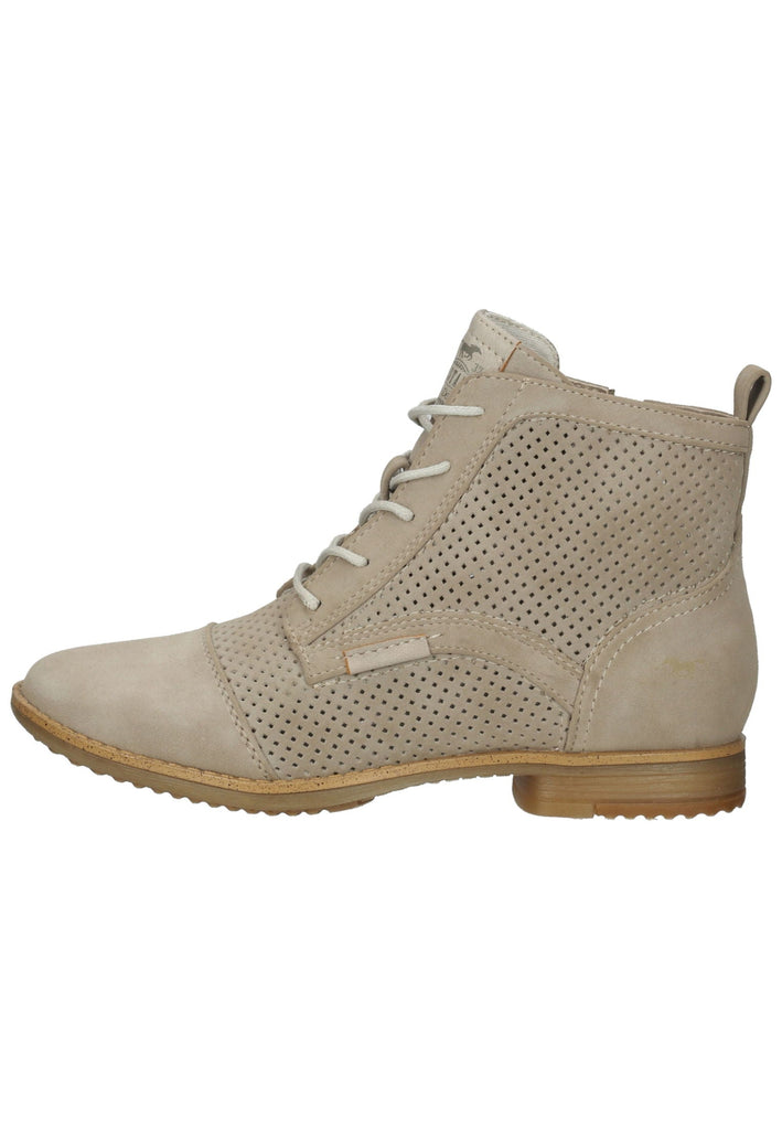 Mustang Stiefelette Lederimitat Beige - surf4shoes