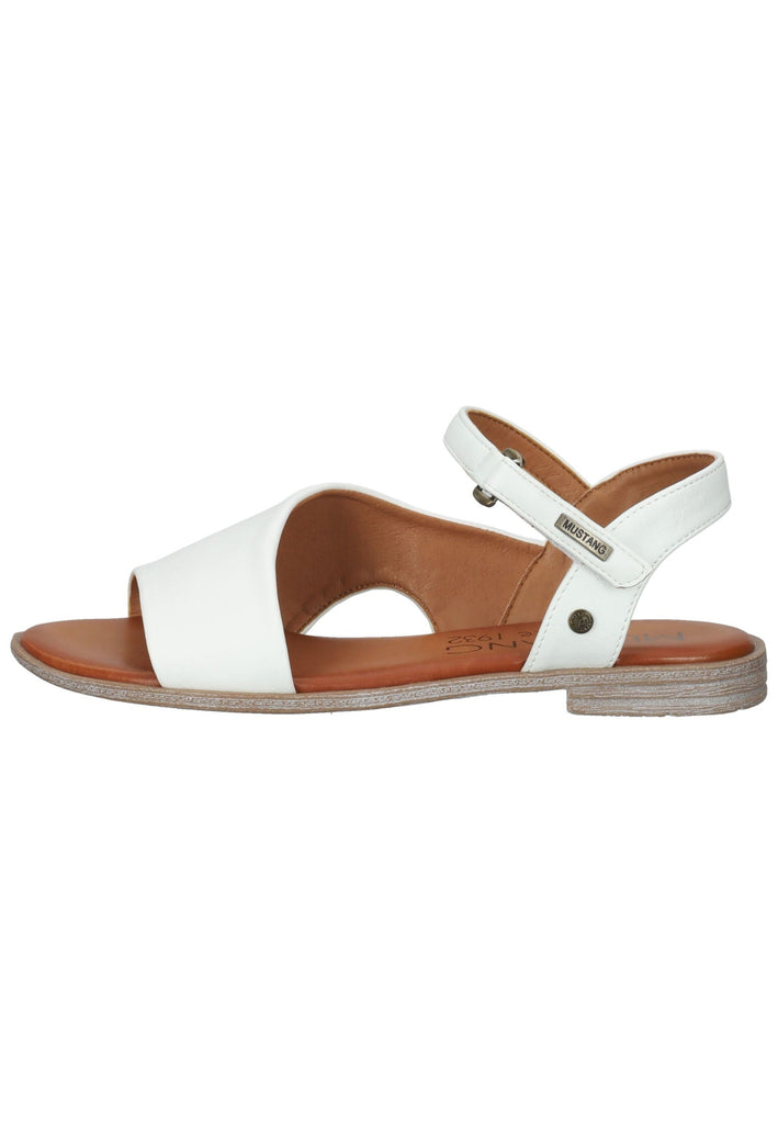 Mustang Sandalen Lederimitat Weiß - surf4shoes