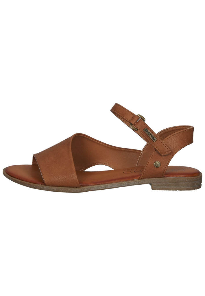 Mustang Sandalen Lederimitat Cognac - surf4shoes