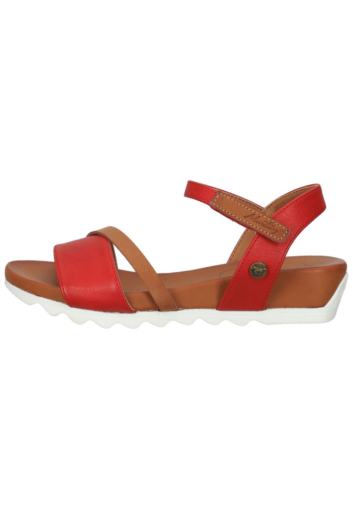 Mustang Sandalen Lederimitat Rot - surf4shoes