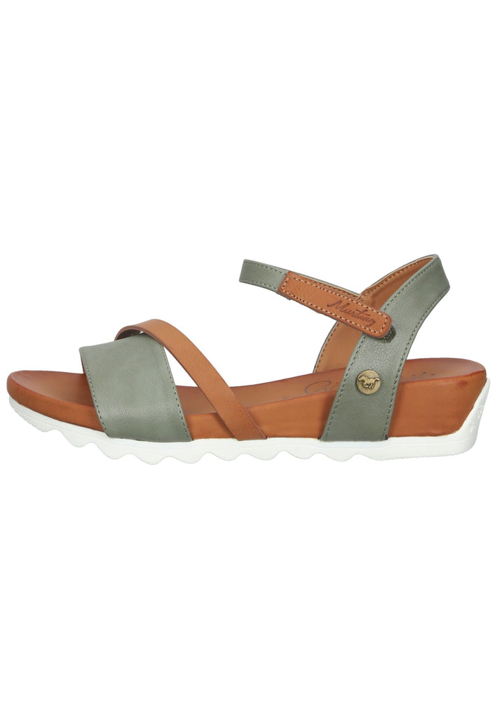 Mustang Sandalen Lederimitat Grün - surf4shoes