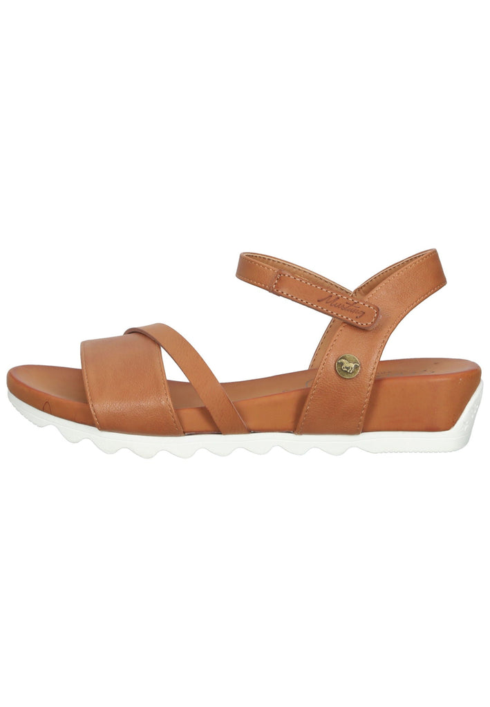 Mustang Sandalen Lederimitat Cognac - surf4shoes
