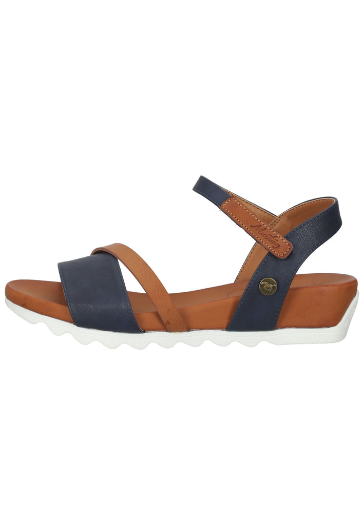 Mustang Sandalen Lederimitat Dunkelblau - surf4shoes