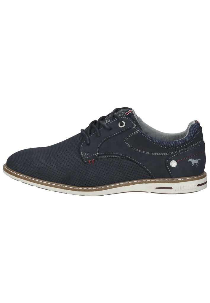 Mustang Halbschuhe Lederimitat Navy - surf4shoes