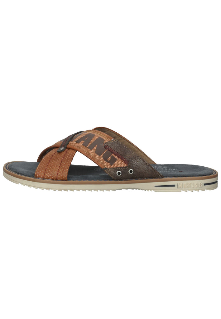 Mustang Pantoletten Lederimitat Cognac - surf4shoes