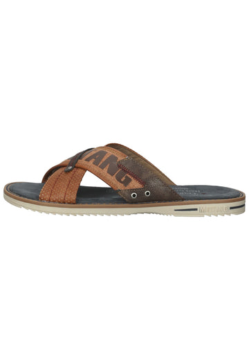 Mustang Pantoletten Lederimitat Cognac - surf4shoes