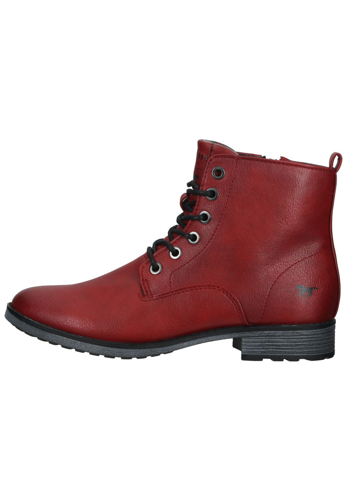 Mustang Stiefelette Lederimitat Rot - surf4shoes