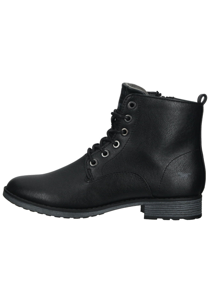 Mustang Stiefelette Lederimitat Schwarz - surf4shoes