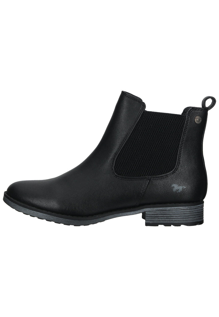Mustang Stiefelette Lederimitat/Textil Schwarz - surf4shoes