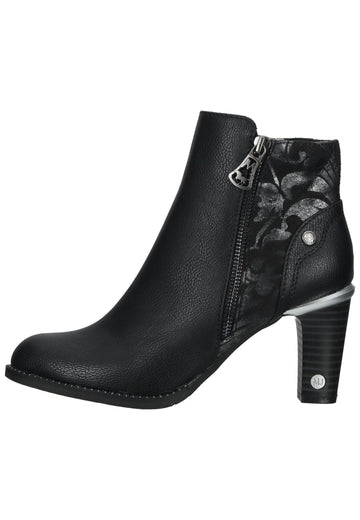 Mustang Stiefelette Lederimitat/Textil Schwarz - surf4shoes