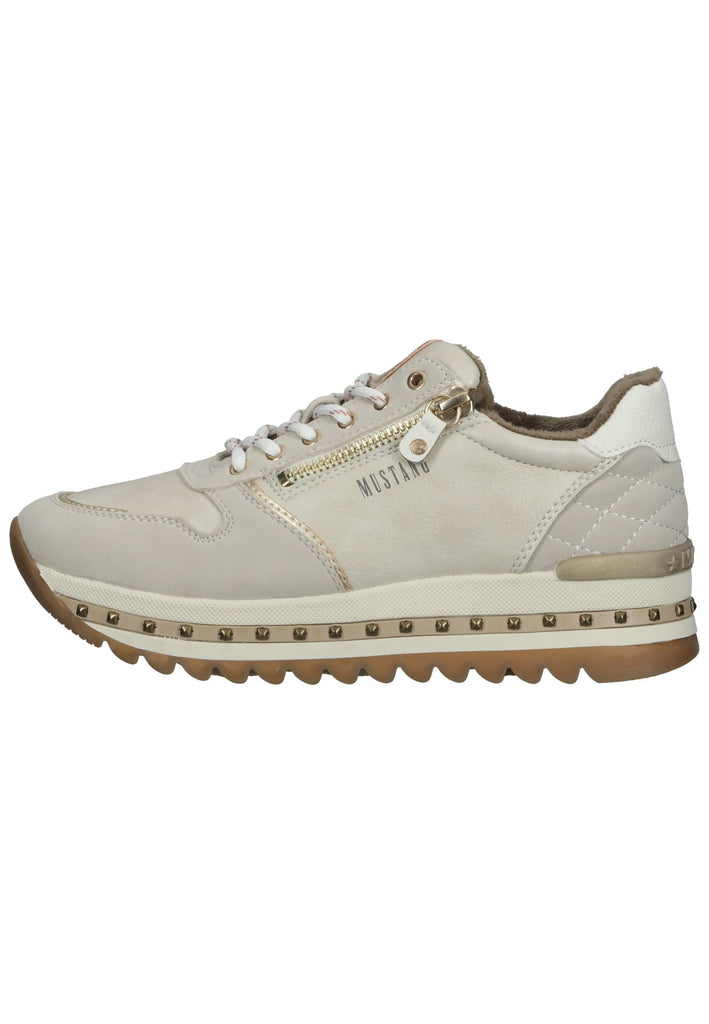Mustang Sneaker Lederimitat Ivory Warmfutter - surf4shoes