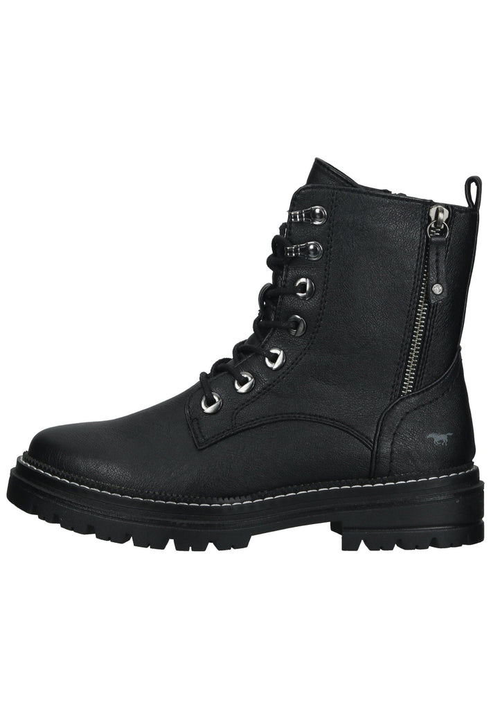 Mustang Stiefelette Lederimitat Schwarz - surf4shoes