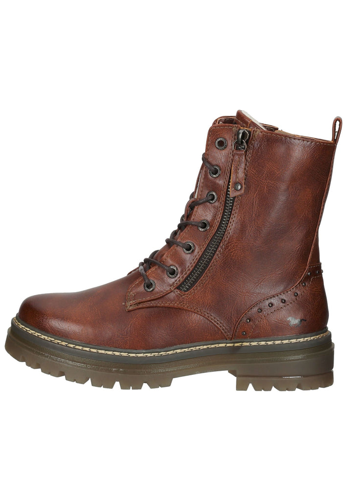 Mustang Stiefelette Lederimitat Kastanie Warmfutter - surf4shoes
