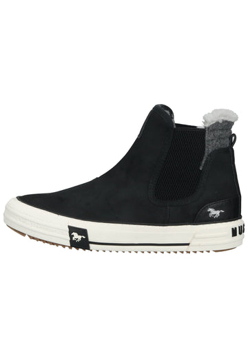 Mustang Stiefelette Lederimitat/Textil Schwarz Warmfutter - surf4shoes