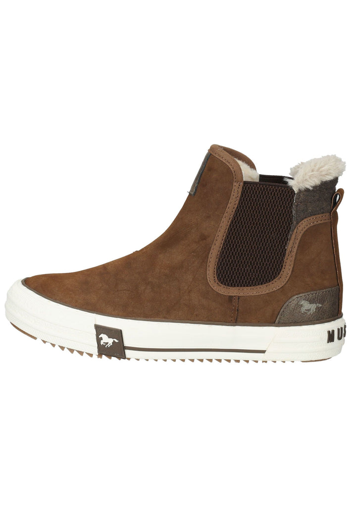 Mustang Stiefelette Lederimitat/Textil Cognac - surf4shoes