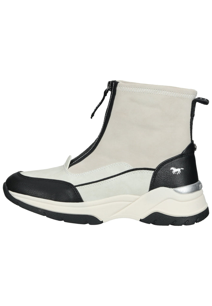 Mustang Stiefelette Lederimitat/Textil Ivory - surf4shoes