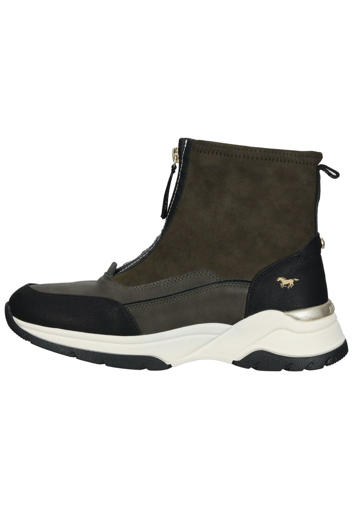 Mustang Stiefelette Lederimitat/Textil Military - surf4shoes