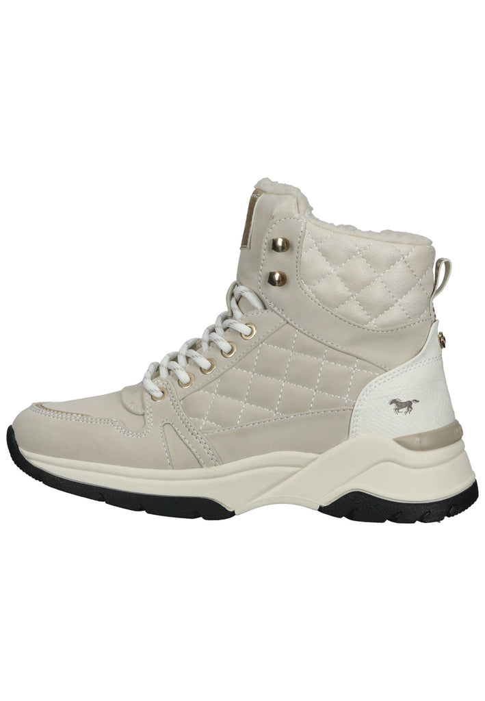 Mustang Stiefelette Lederimitat/Textil Ivory Warmfutter - surf4shoes