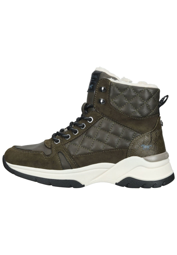 Mustang Stiefelette Lederimitat/Textil Military Warmfutter - surf4shoes