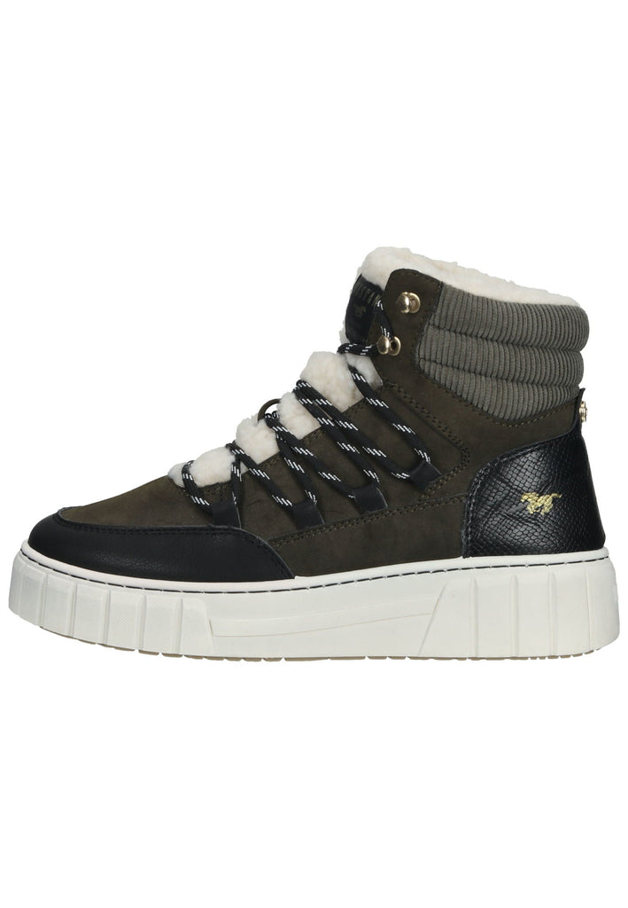 Mustang Stiefelette Lederimitat/Textil Military Warmfutter - surf4shoes