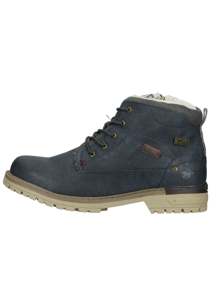Mustang Stiefelette Lederimitat Navy Warmfutter - surf4shoes