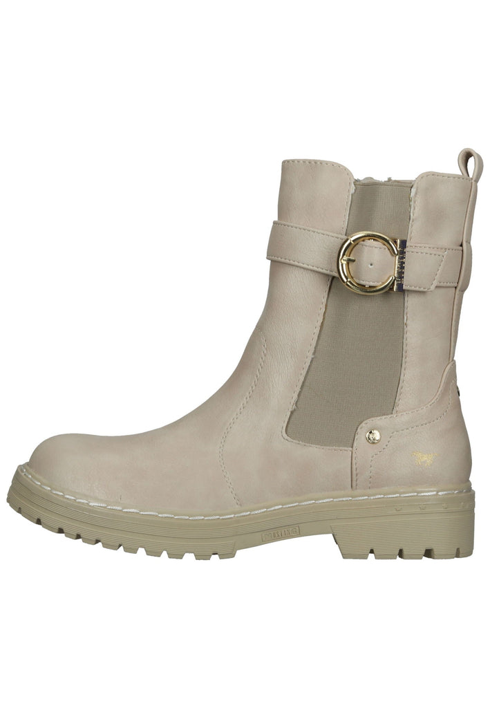 Mustang Stiefelette Lederimitat Beige - surf4shoes