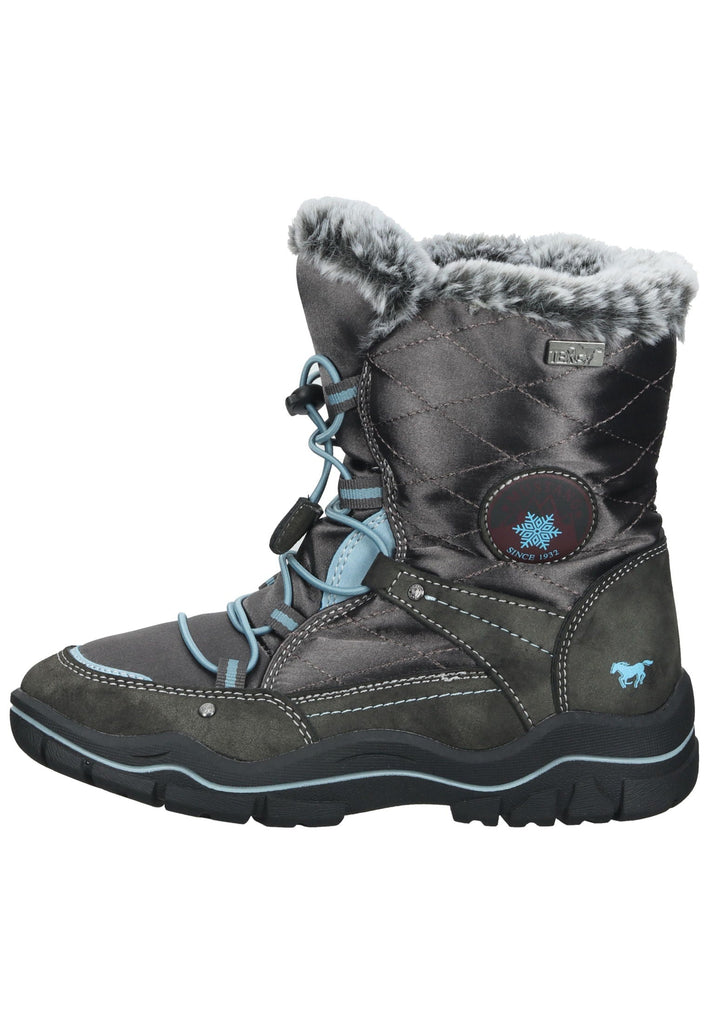 Mustang Stiefelette Lederimitat/Textil Dunkelgrau Warmfutter - surf4shoes