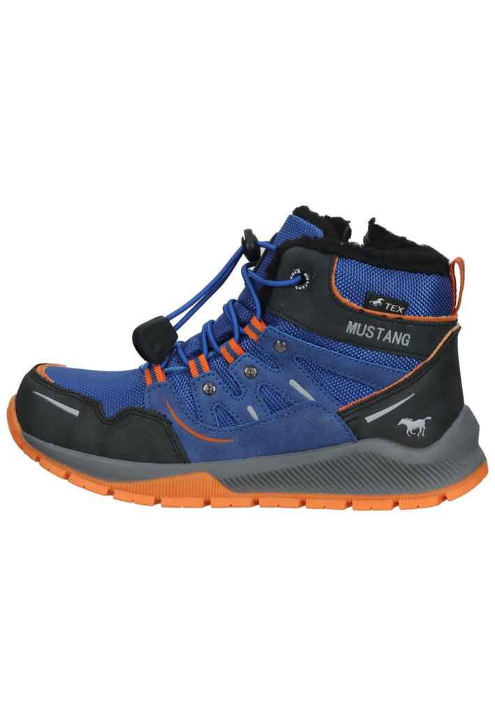 Mustang Stiefelette Lederimitat/Textil Blau Warmfutter - surf4shoes
