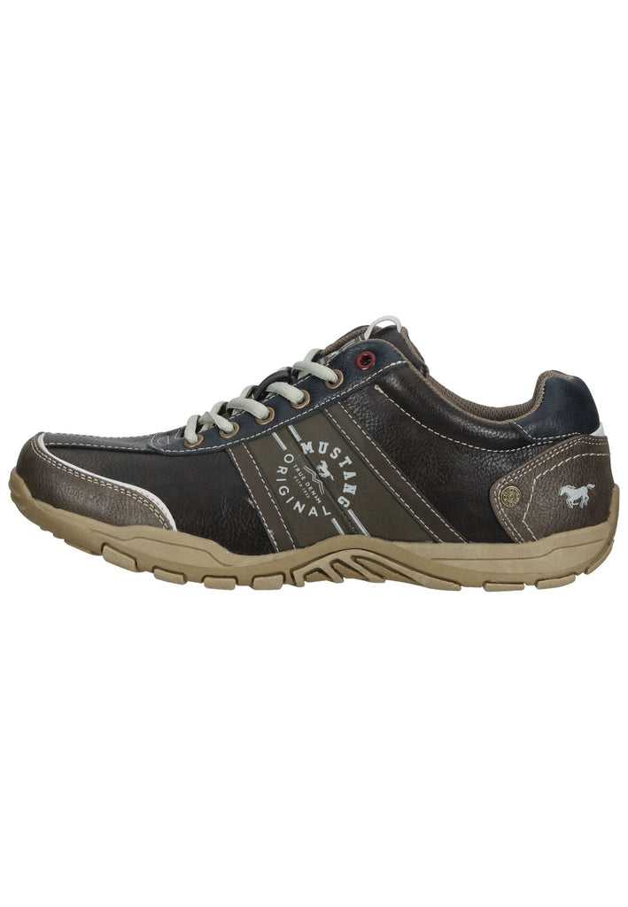 Mustang Halbschuhe Lederimitat Dunkelbraun - surf4shoes