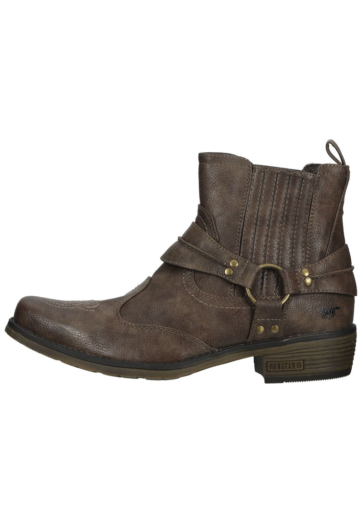 Mustang Stiefelette Lederimitat Braun - surf4shoes