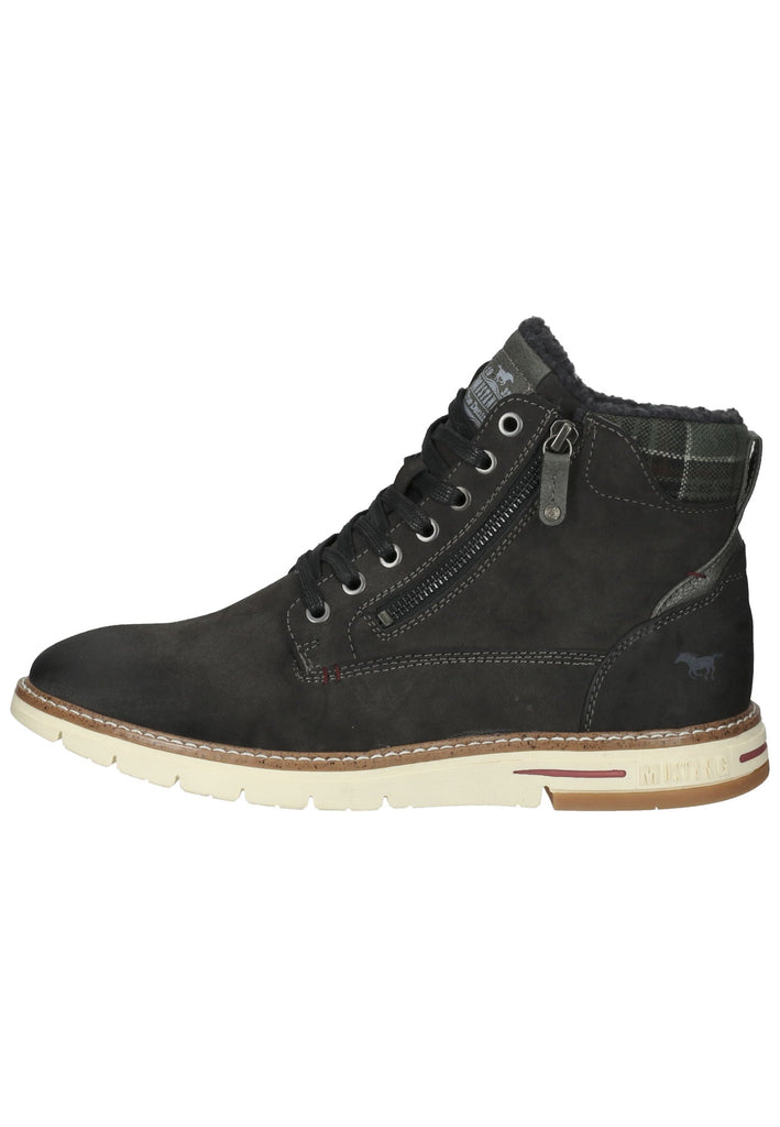 Mustang Stiefelette Lederimitat/Textil Dunkelgrau Warmfutter - surf4shoes