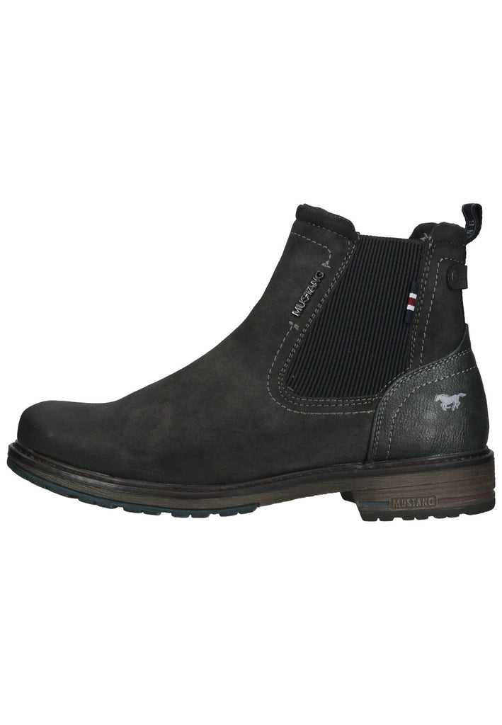 Mustang Stiefelette Lederimitat/Textil Graphit Warmfutter - surf4shoes