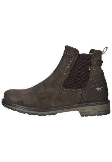 Mustang Stiefelette Lederimitat/Textil Kaffee Warmfutter - surf4shoes