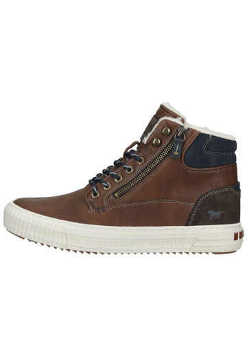 Mustang Sneaker Lederimitat Braun Warmfutter - surf4shoes