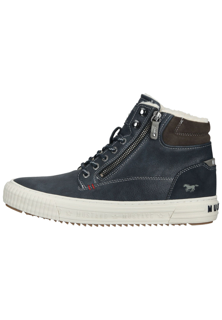 Mustang Sneaker Lederimitat Navy Warmfutter - surf4shoes