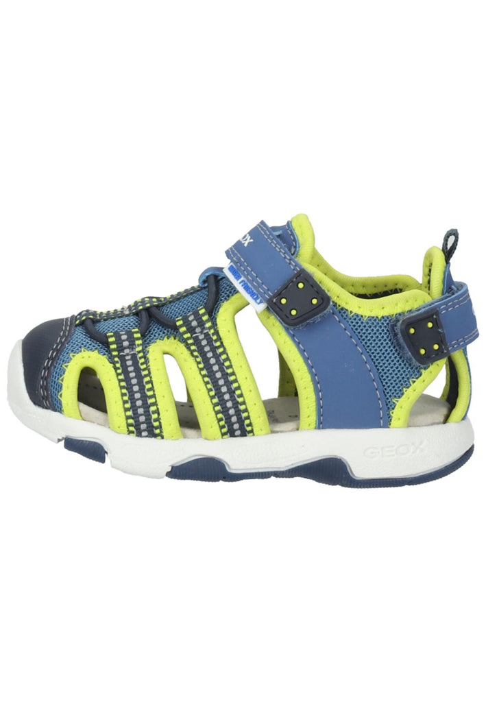 Geox Sandalen Lederimitat/Mesh Blau/Lime - surf4shoes