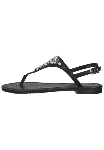 Geox Zehensteg Leder Schwarz - surf4shoes