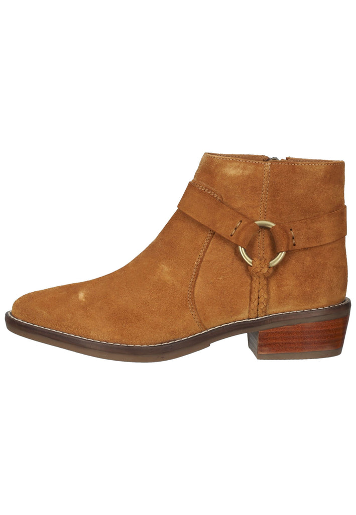 Geox Stiefelette Veloursleder Cognac - surf4shoes
